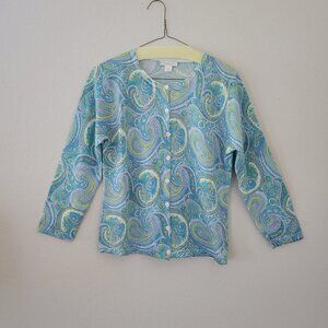 Garnet Hill Eco Merino Wool Cardigan, size M